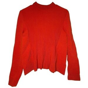 COS Orange Ribbed Pullover size S